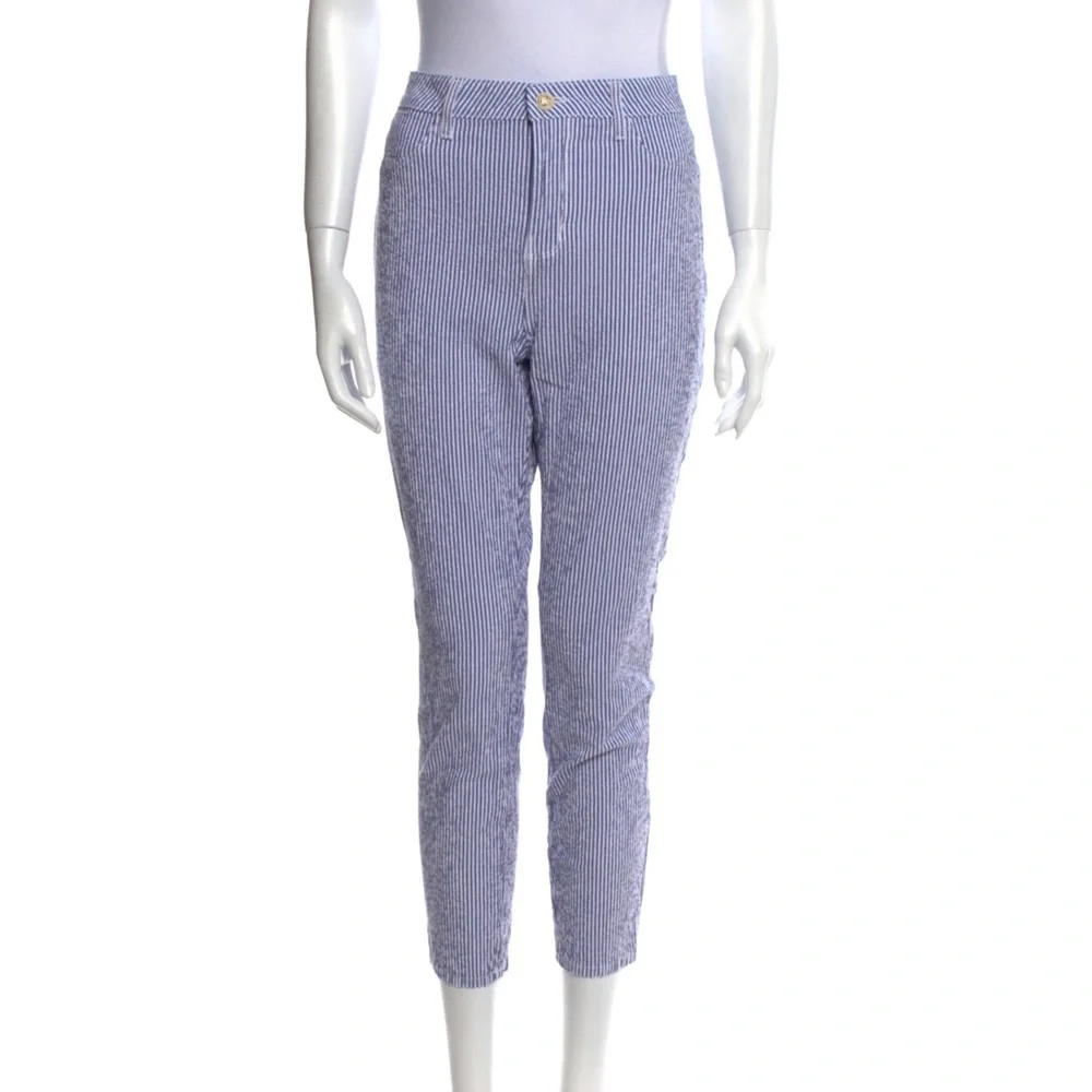 L'AGENCE Blue and White Striped Pants - Picture 6 of 11